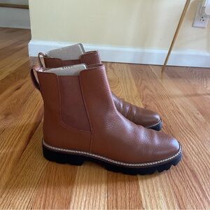 Madewell Brown Leather Lugsole Ankle Boots Size 9.5